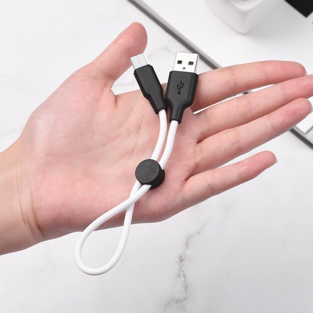 Дата кабель Hoco X21 Plus Silicone MicroUSB Cable (0.25m)