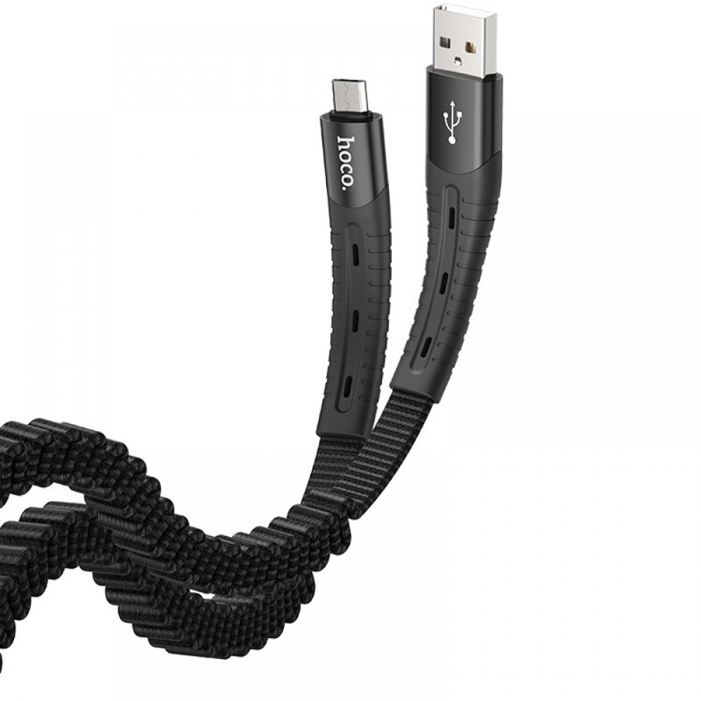 Дата кабель Hoco U78 "Cotton treasure elastic" MicroUSB (1.2М)