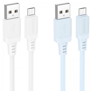 Дата кабель Borofone BX115 Lotto USB to MicroUSB 2.4A (1m)