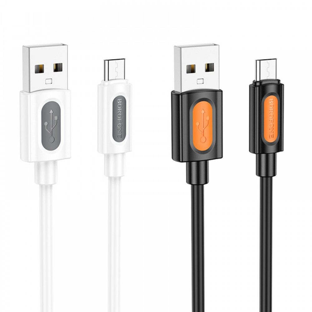 Дата кабель Borofone BX114 Structure USB to MicroUSB 2.4A (1m)