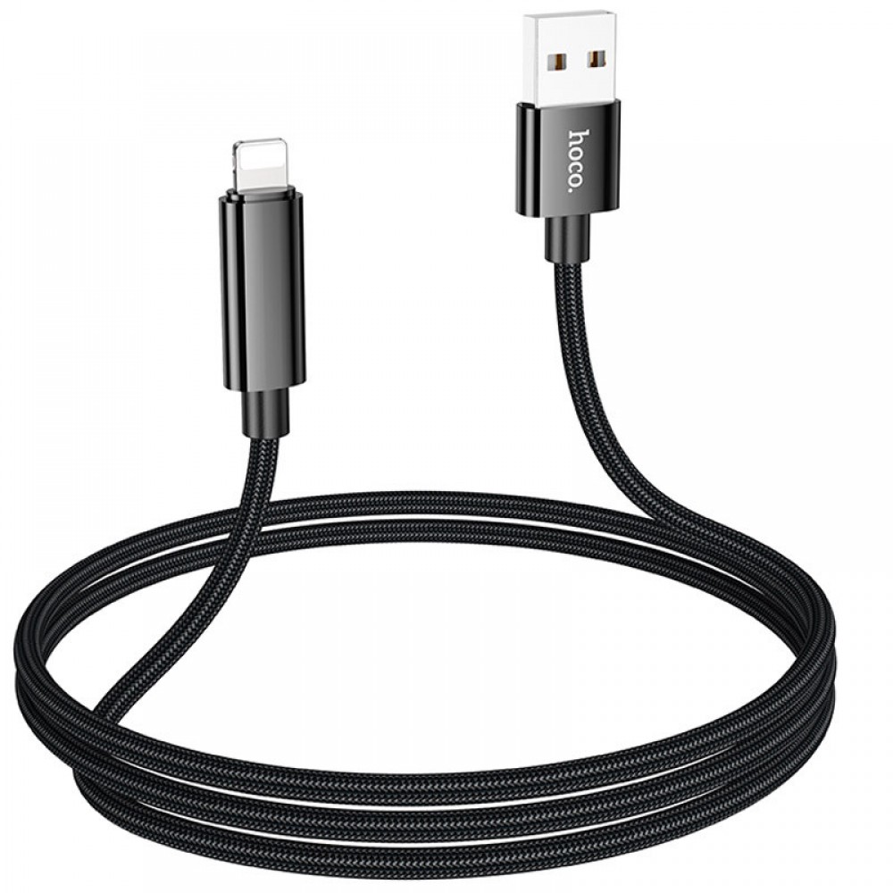 Дата кабель Hoco U125 Benefit 2.4A USB to Lightning with display (1.2m)