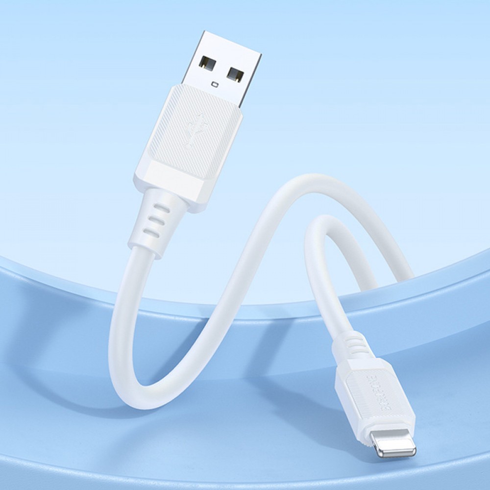 Дата кабель Borofone BX115 Lotto USB to Lightning 2.4A (1m)