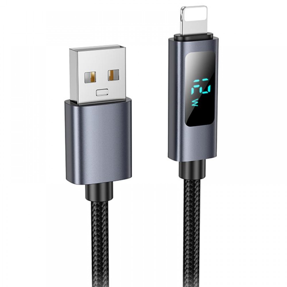 Дата кабель Hoco X112 Favor with display USB to Lightning 2.4A (1m) Дата кабель Hoco X112 Favor with display USB to Lightning 2.4A (1m)
