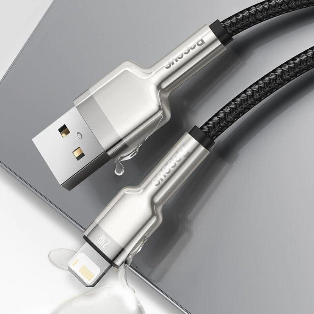 Дата кабель Baseus Cafule Series Metal USB to Lightning 2.4A (0.25m) (CALJK-0)