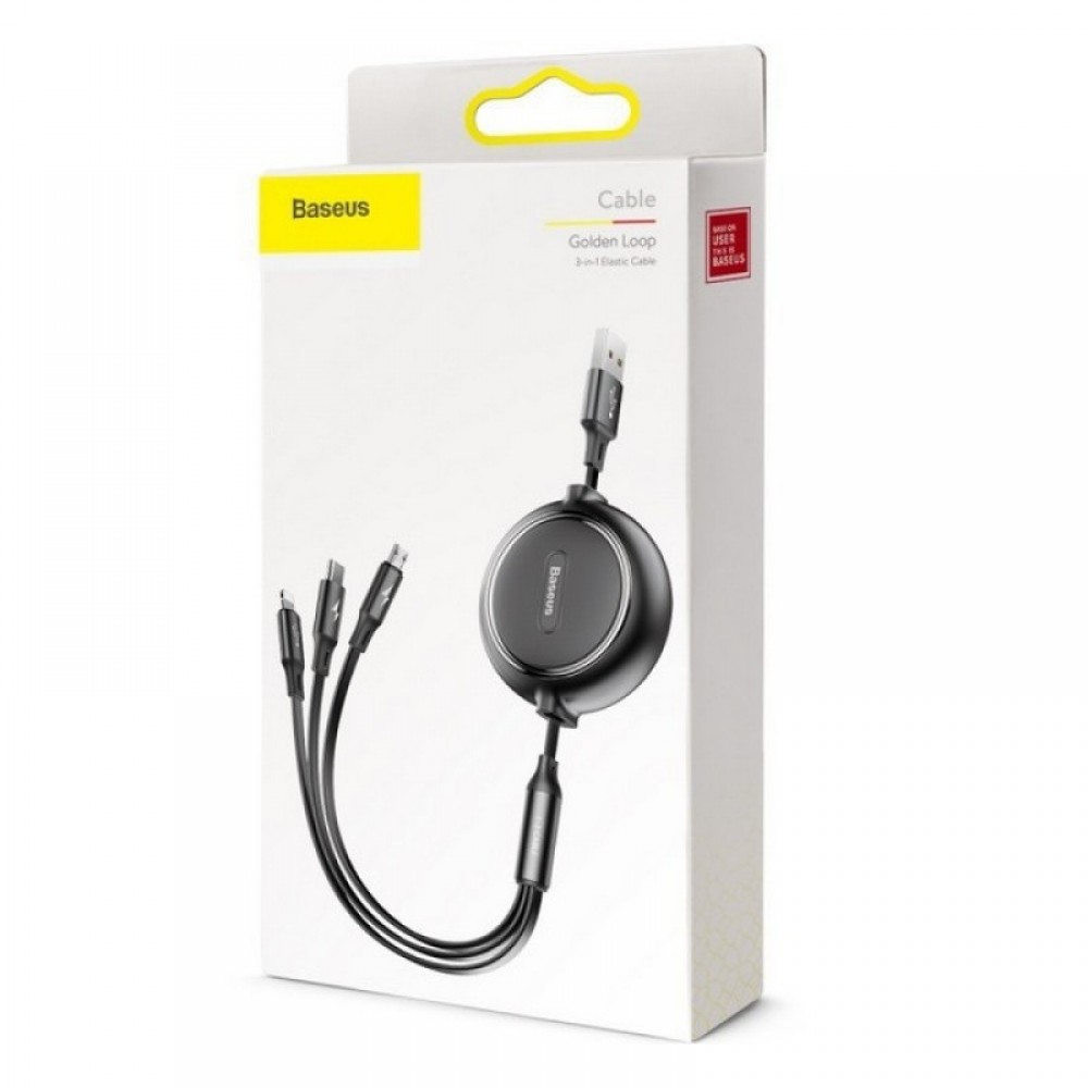 Дата кабель Baseus Golden Loop 3-in-1 (1.2m) (CAMLT-JH)