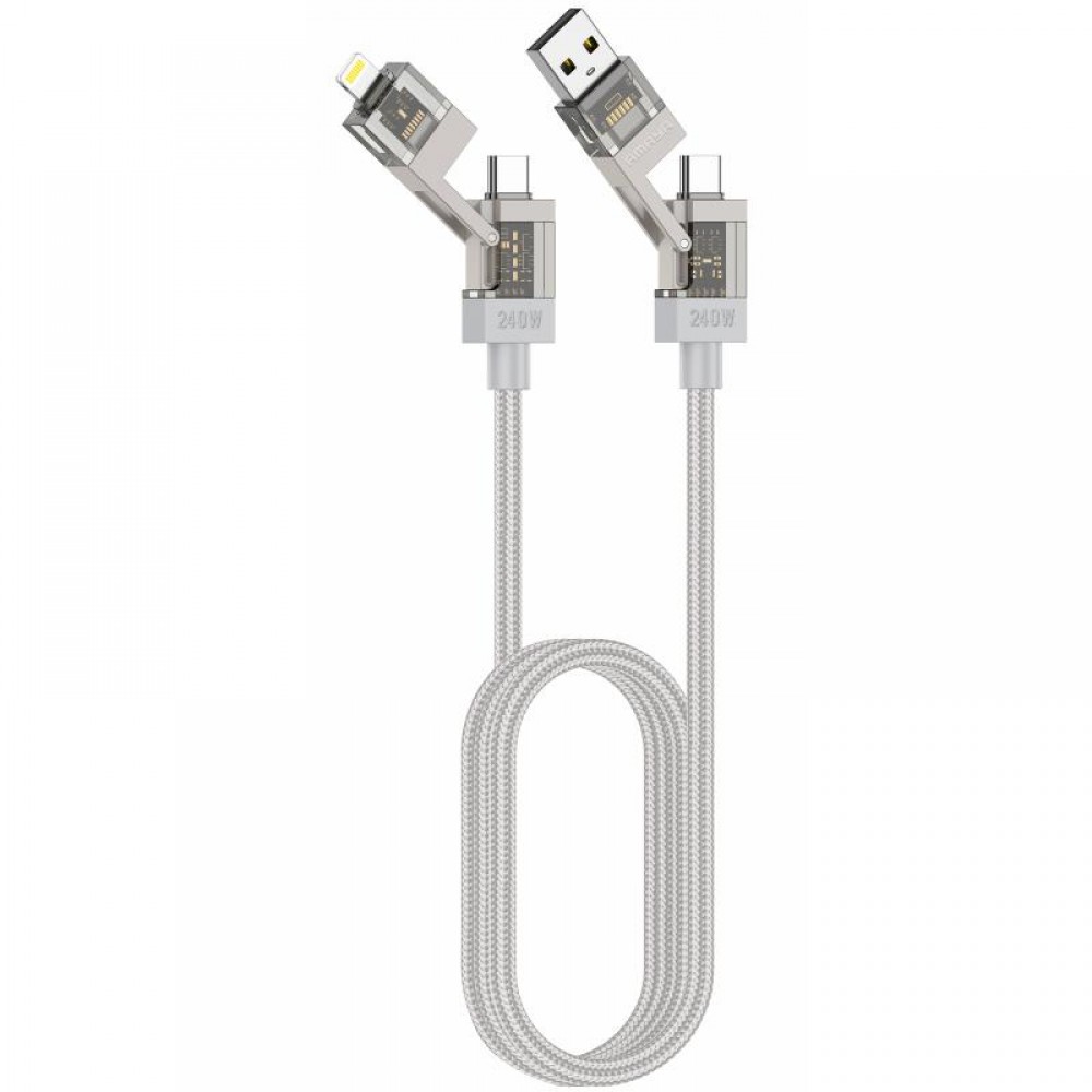 Дата кабель Amaya ACD-390 4in1 Type-C to Lightning/Type-C to USB 240W (1m)