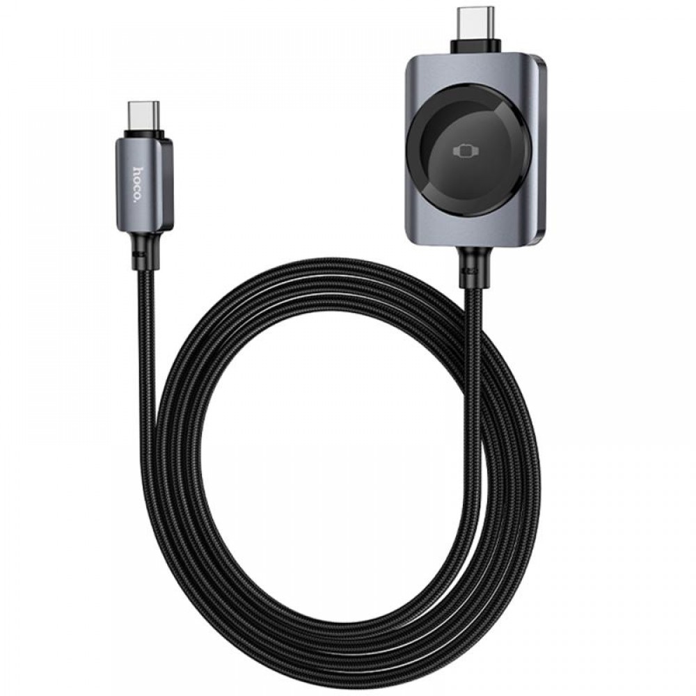 Дата кабель Hoco CW66 2in1 Type-C to iWatch/Type-C PD100W (1.2m)