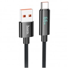 Дата кабель Hoco U125 Benefit 5A USB to Type-C with display (1.2m)