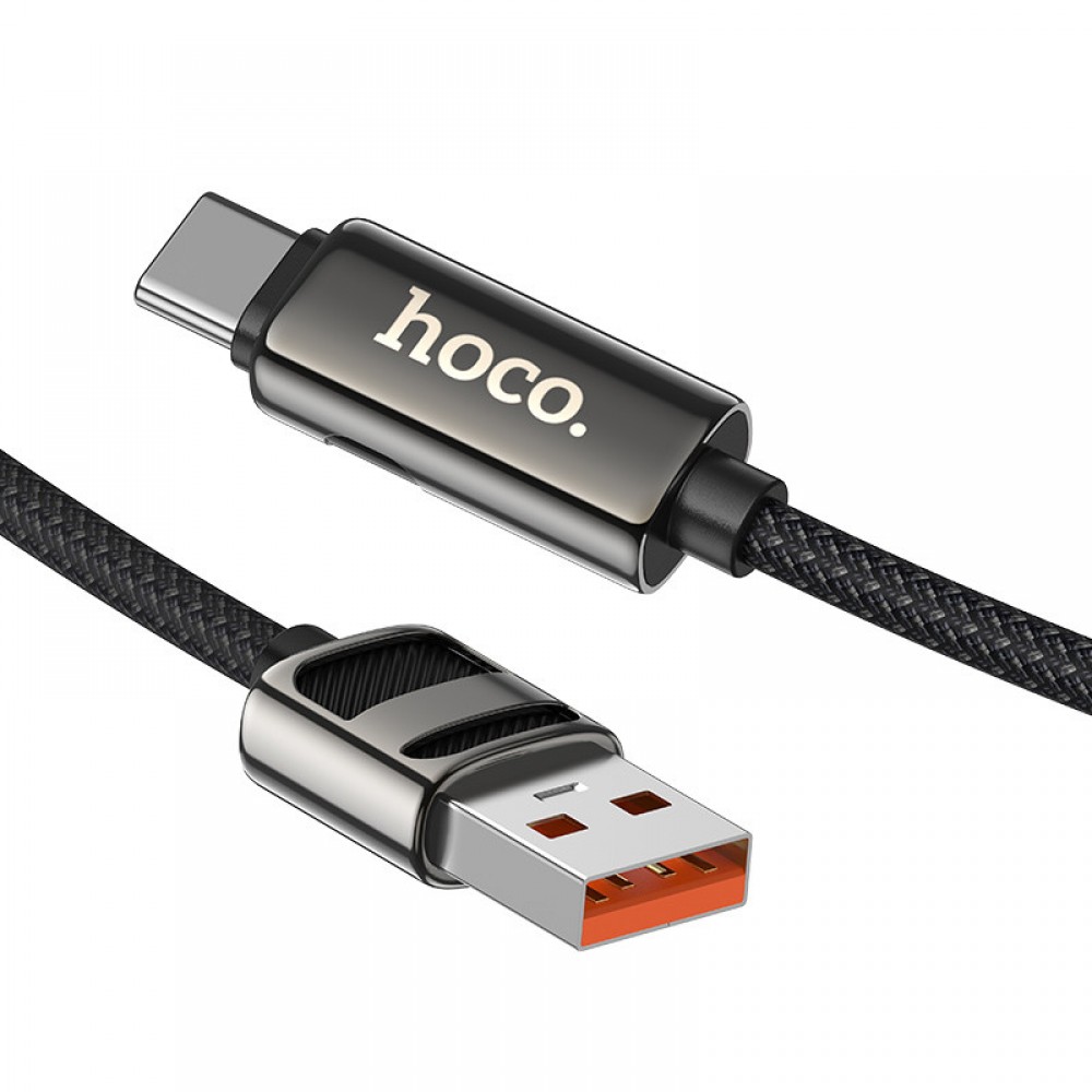 Дата кабель Hoco U137 Line with display USB to Type-C 5A/66W (1.2m)