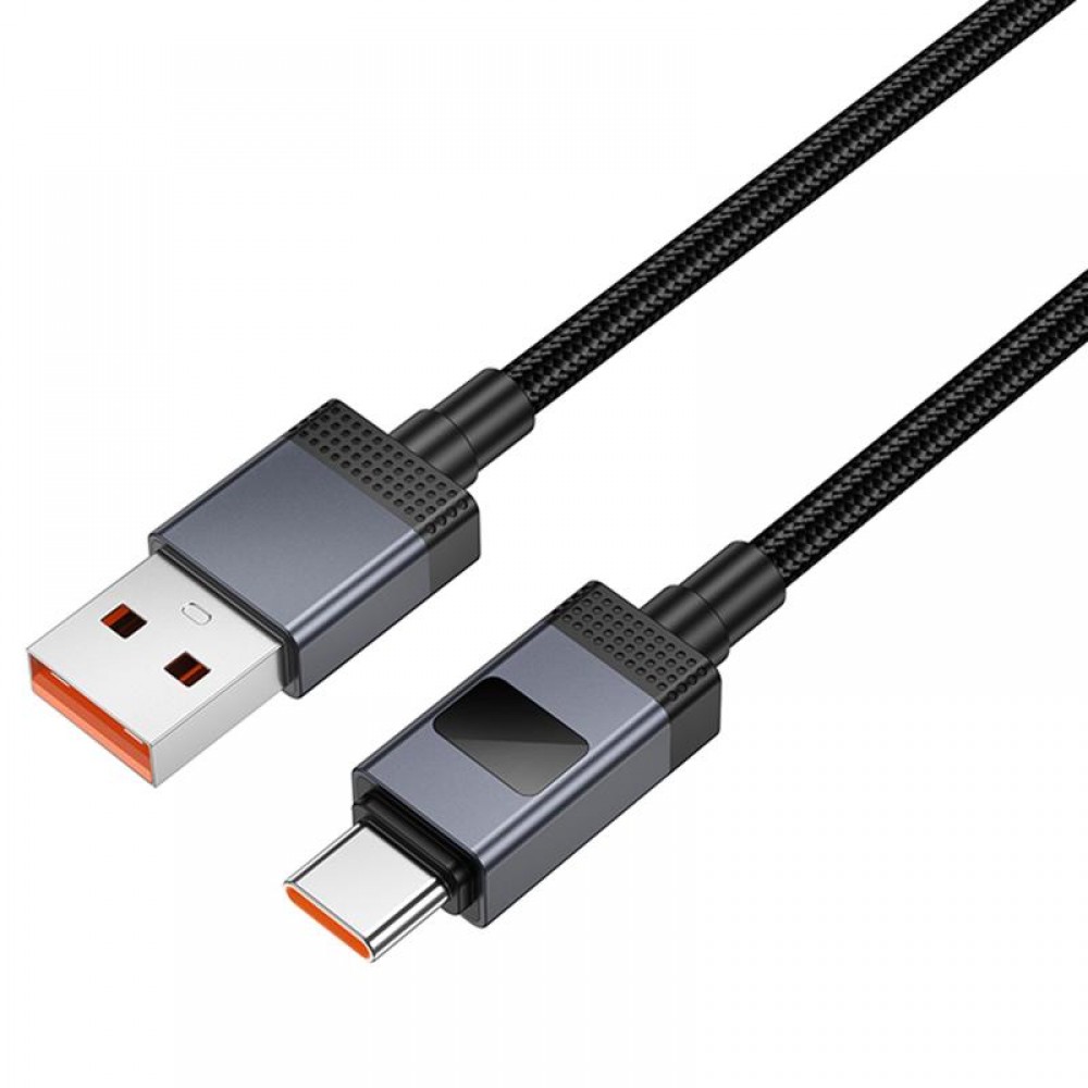 Дата кабель Hoco X118 Generous with display USB to Type-C 5A (1m)