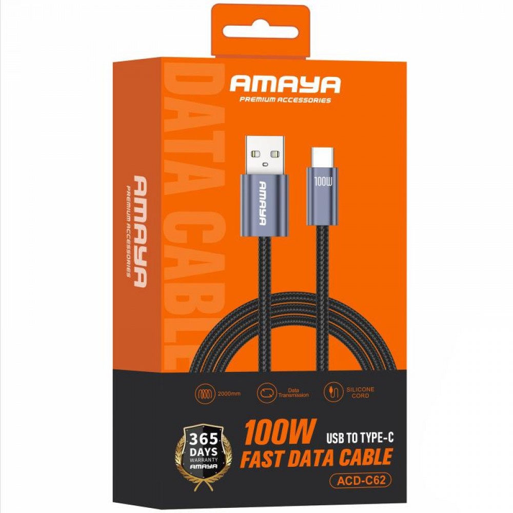 Дата кабель Amaya C62 USB to Type-C 100W (2m)