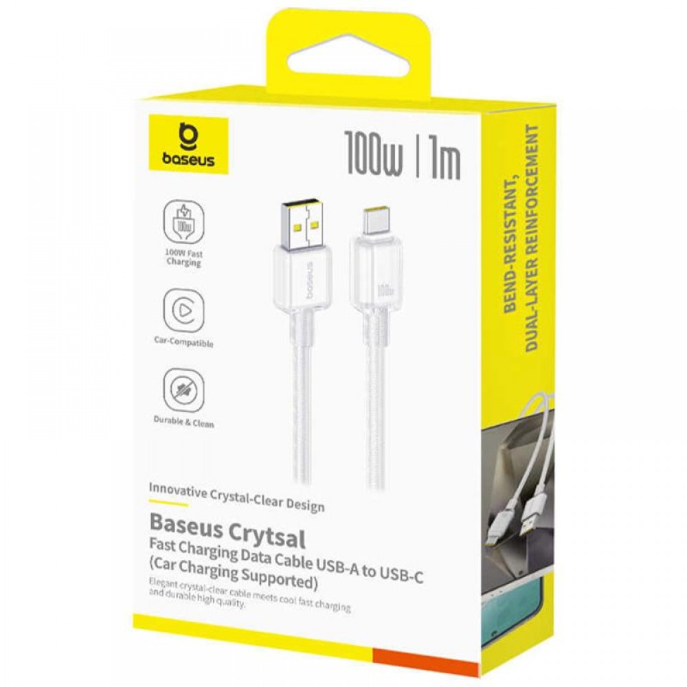 Дата кабель Baseus Crystal USB to Type-C 100W (1m) (E04279) Дата кабель Baseus Crystal USB to Type-C 100W (1m) (E04279)
