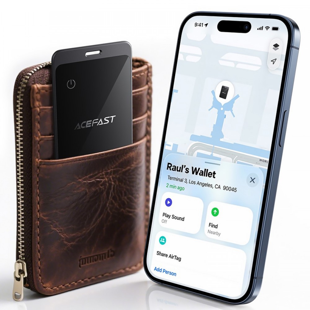 Трекер Acefast S3 Metal Card 100 mAh (2ps) Трекер Acefast S3 Metal Card 100 mAh (2ps)