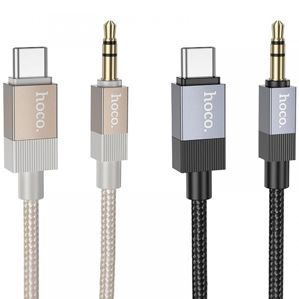 Аудио кабель Aux Hoco UPA32B Clever digital (Type-C to AUX 3.5mm) (1m)