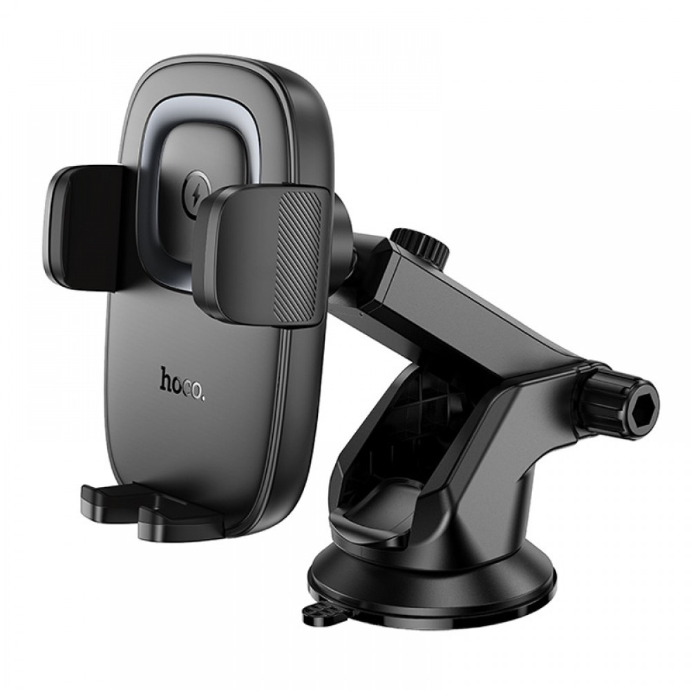 Автодержатель с БЗУ Hoco HW32 Crown push-type (center console)