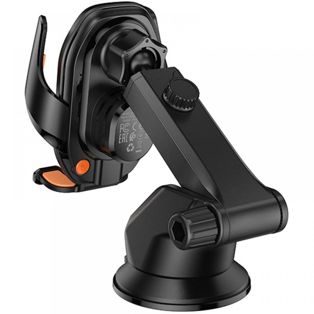 Автотримач з БЗП Hoco HW34 Blue whale 3-axis linkage wireless 15W (center console)