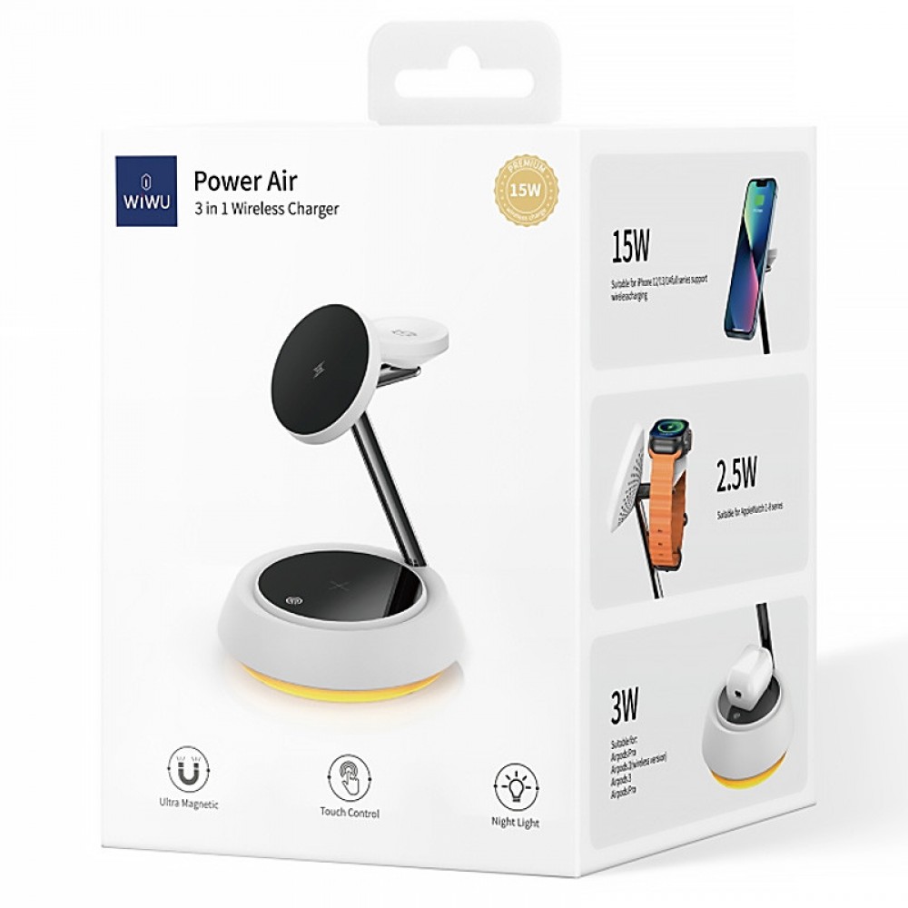 БЗП WIWU Wi-W002 3 in 1 wireless charger БЗП WIWU Wi-W002 3 in 1 wireless charger