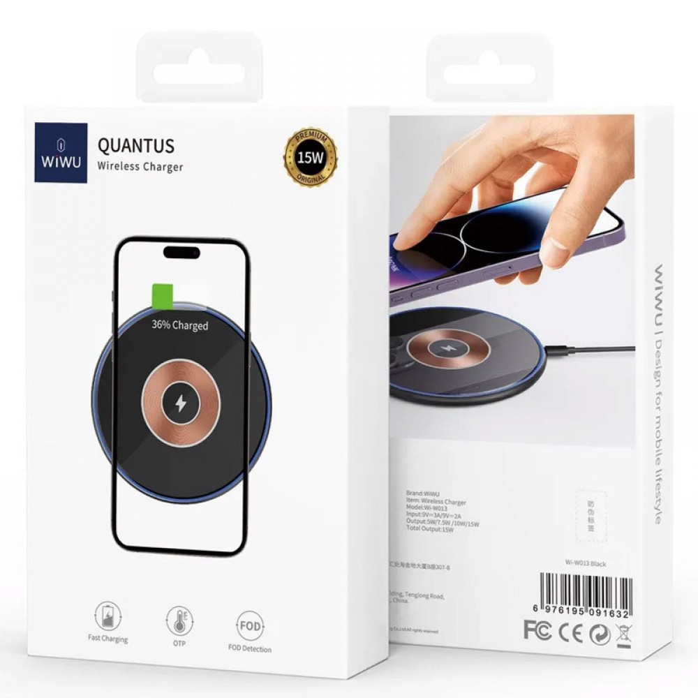 БЗП WIWU Wi-W013 15W wireless charger