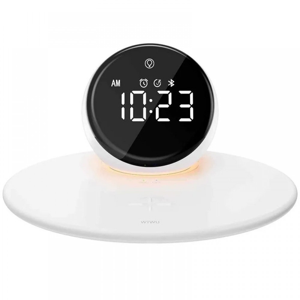 БЗП WIWU Wi-W017 15W Wireless Charger+Digital Alarm+Bluetooth Speaker