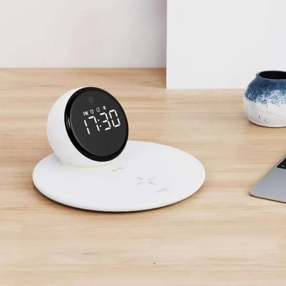 БЗП WIWU Wi-W017 15W Wireless Charger+Digital Alarm+Bluetooth Speaker