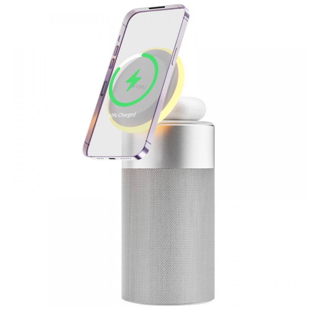 БЗП WIWU Wi-W022 3 in 1 Wireless Charger+Bluetooth Speaker БЗП WIWU Wi-W022 3 in 1 Wireless Charger+Bluetooth Speaker