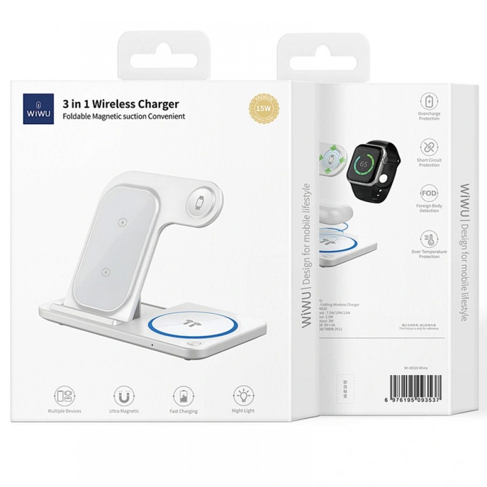 БЗП WIWU Wi-W020 3 in 1 wireless charger