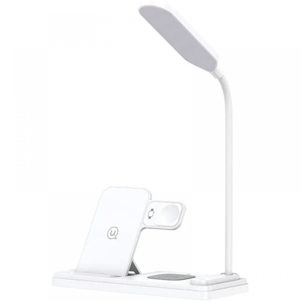 БЗП Usams US-CD195 15W 4in1 Wireless Charging Holder With Table Lamp