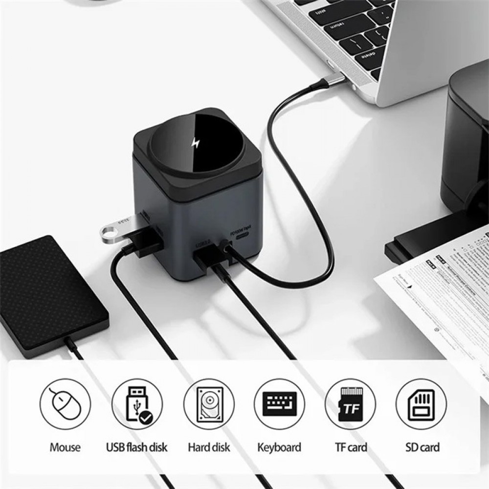 БЗП + HUB WIWU Wi-W025 Cube 9in1 USB-C