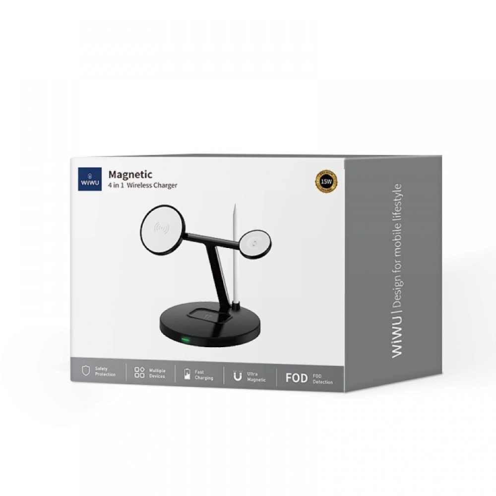 БЗП WIWU Wi-W032 Magnetic 4 in 1 Cableless Charger БЗП WIWU Wi-W032 Magnetic 4 in 1 Cableless Charger