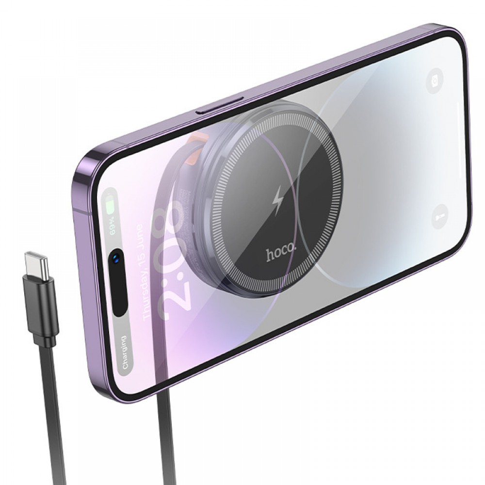 БЗУ Hoco CQ18 Flash 2in1 Magnetic + iWatch (with retractable cable Type-C)