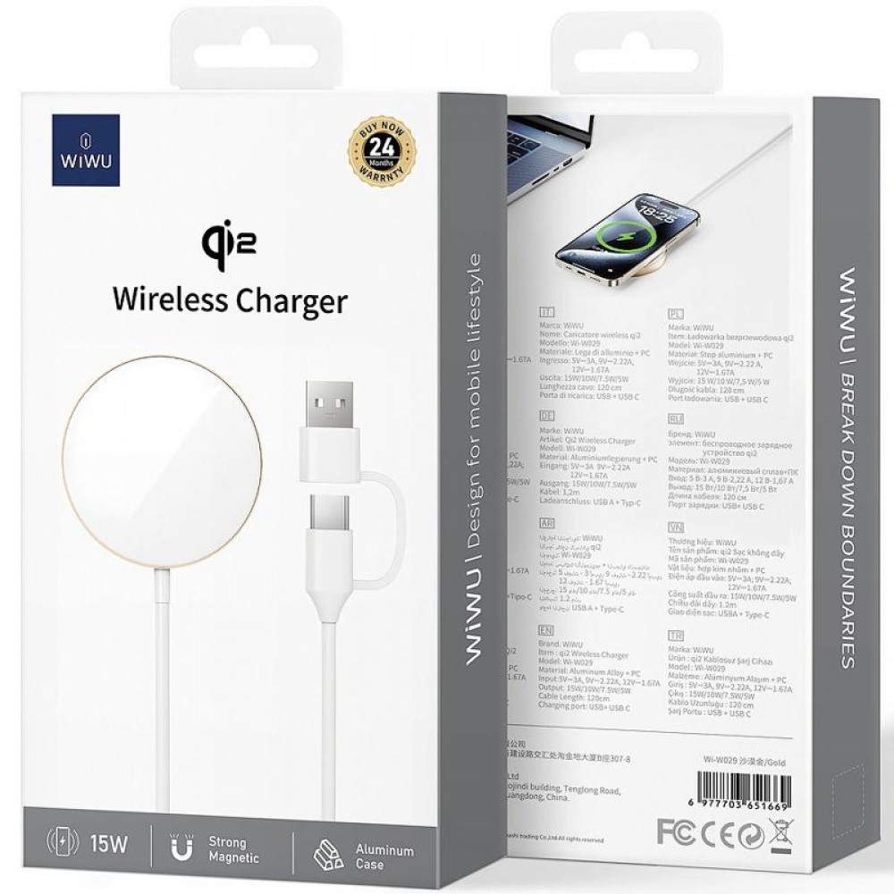 БЗУ WIWU Wi-W029 MagCircle Qi2 15W