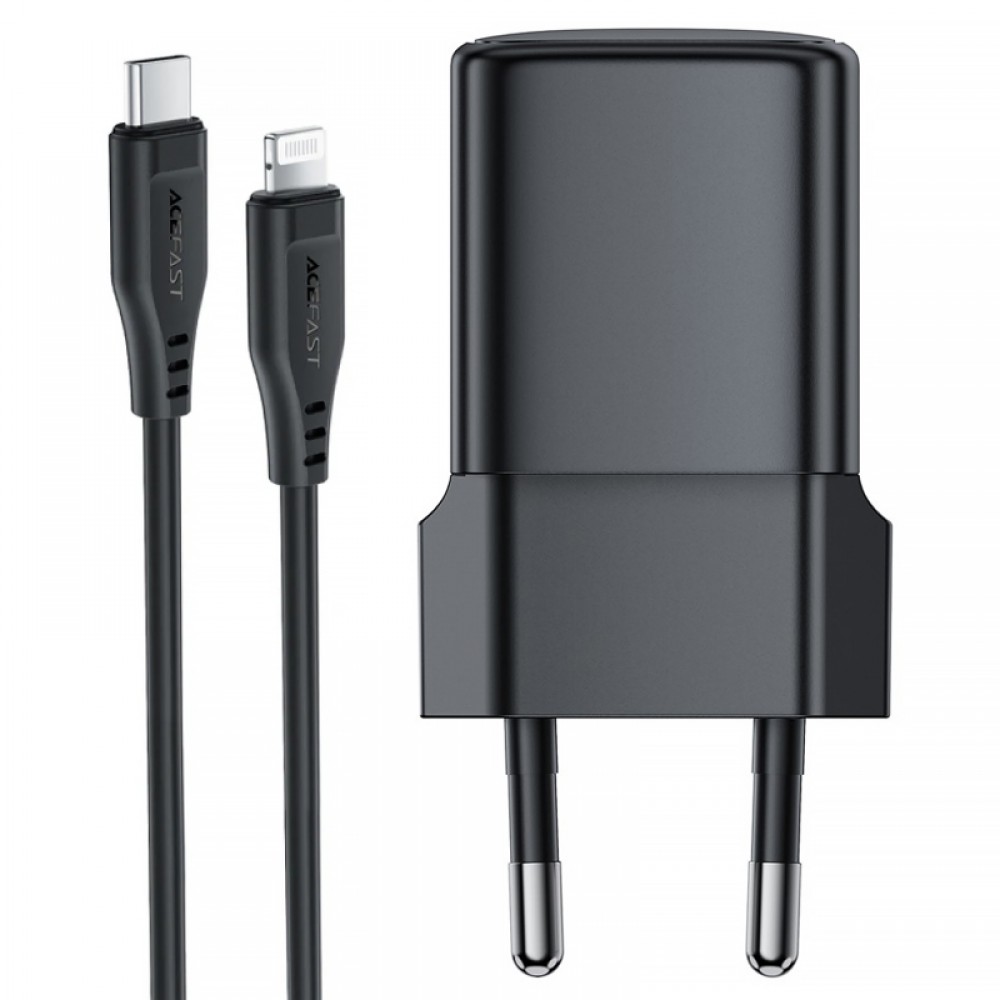 СЗУ Acefast A117 mini PD20W GaN (1USB-C) + кабель Type-C to Lightning