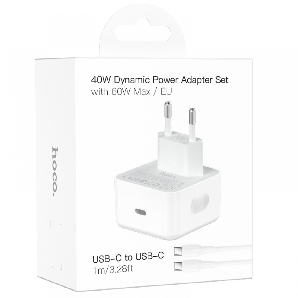 МЗП Hoco C161A Speed PD40W (1USB-C) + кабель Type-C to Type-C