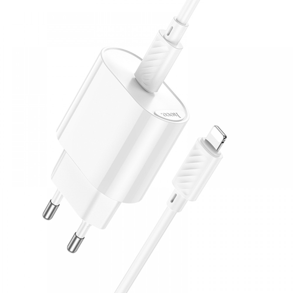 МЗП Hoco C109A Fighter PD20W+QC3.0 (1USB-A/1C) + кабель Type-C to Lightning