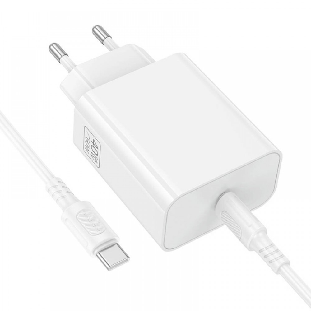 СЗУ Borofone BA109A Star PD40W (1USB-C) + кабель Type-C to Type-C