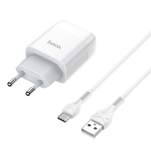 МЗП Hoco C72A Glorious 2.1A (1USB-A) + кабель USB to Type-C
