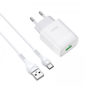МЗП Hoco C72Q Glorious QC3.0 18W (1USB/3A) + Type-C