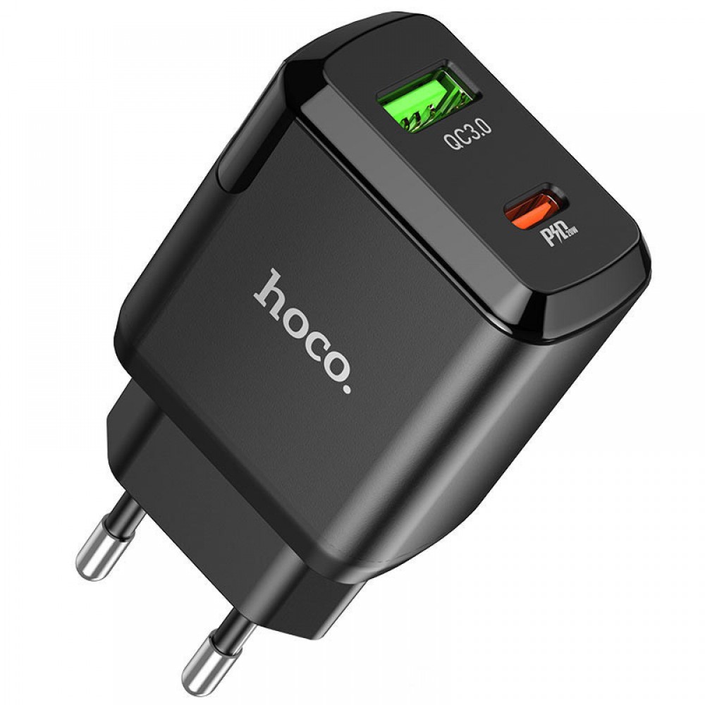 СЗУ Hoco N5 Favor 20W PD+QC3.0 (1USB/1Type-C/3A)