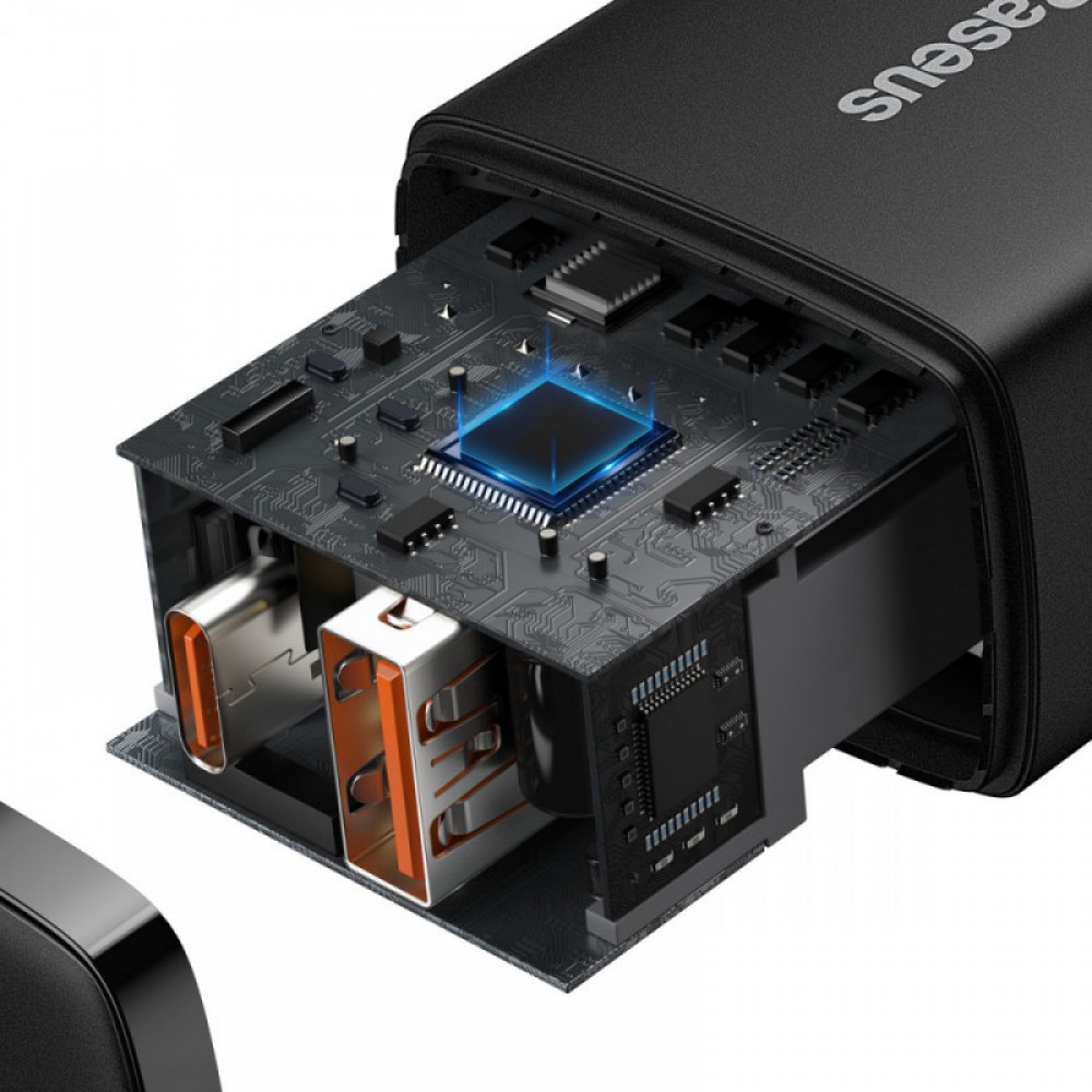 МЗП Baseus Compact Quick Charger 20W QC+ PD (Type-C + 1USB) (CCXJ-B) МЗП Baseus Compact Quick Charger 20W QC+ PD (Type-C + 1USB) (CCXJ-B)