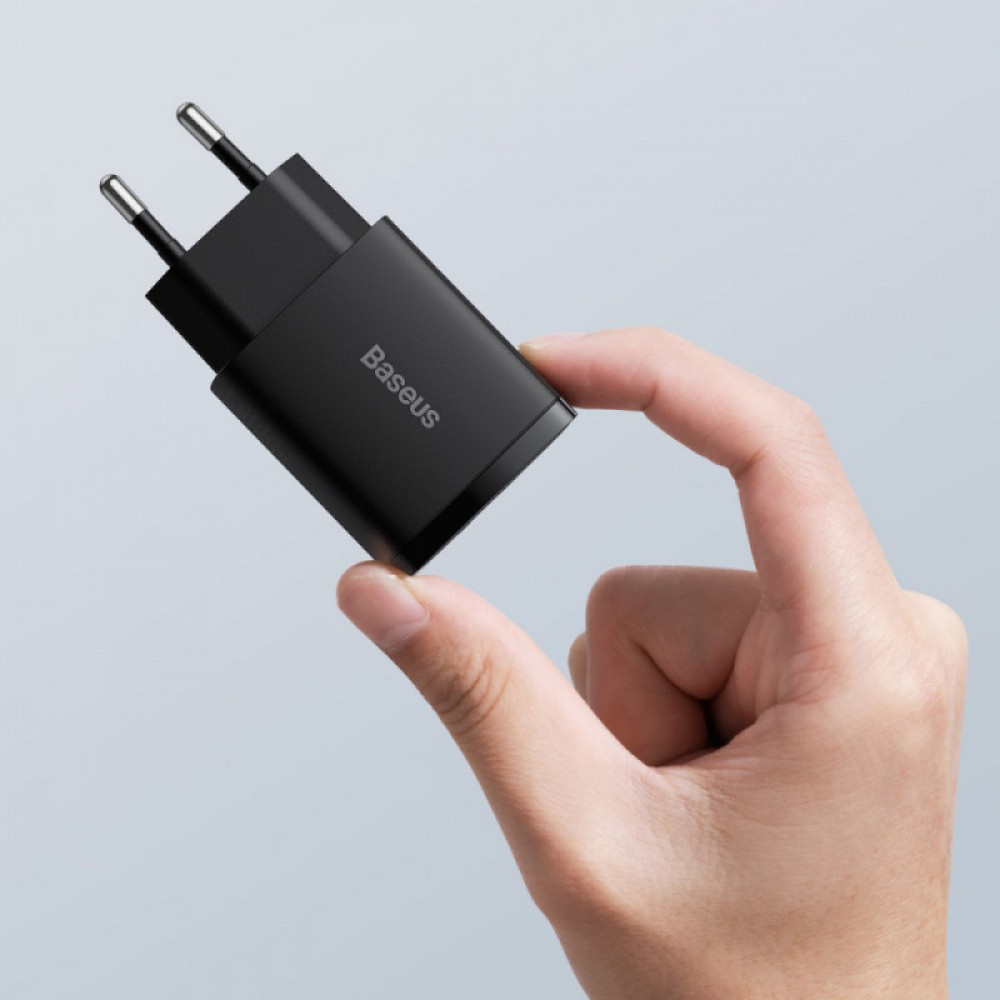 МЗП Baseus Compact Quick Charger 20W QC+ PD (Type-C + 1USB) (CCXJ-B) МЗП Baseus Compact Quick Charger 20W QC+ PD (Type-C + 1USB) (CCXJ-B)