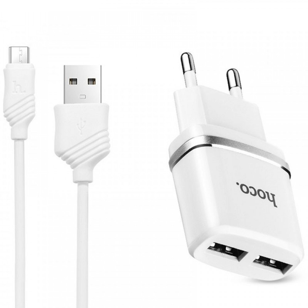 МЗП Hoco C12 Charger + Cable (Micro) 2.4A 2USB МЗП Hoco C12 Charger + Cable (Micro) 2.4A 2USB
