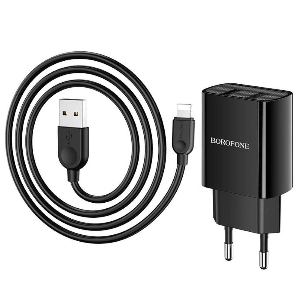 СЗУ Borofone BA53A Powerway (2USB/2.1A) + Lightning