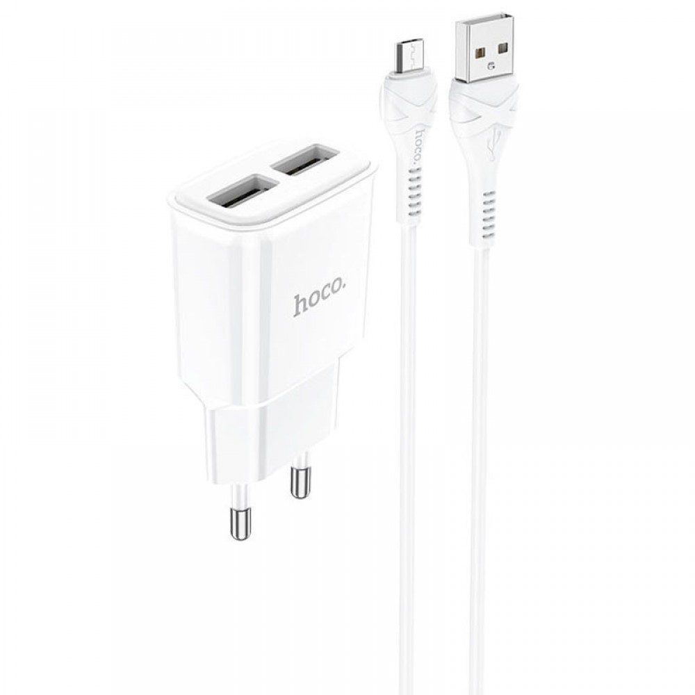 СЗУ Hoco C88A Star round 2.4A (2USB-A) + кабель USB to MicroUSB СЗУ Hoco C88A Star round 2.4A (2USB-A) + кабель USB to MicroUSB