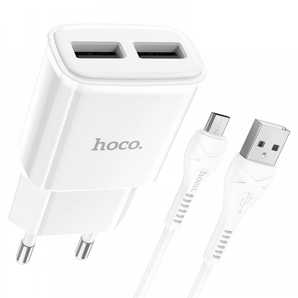 СЗУ Hoco C88A Star round 2.4A (2USB-A) + кабель USB to MicroUSB СЗУ Hoco C88A Star round 2.4A (2USB-A) + кабель USB to MicroUSB