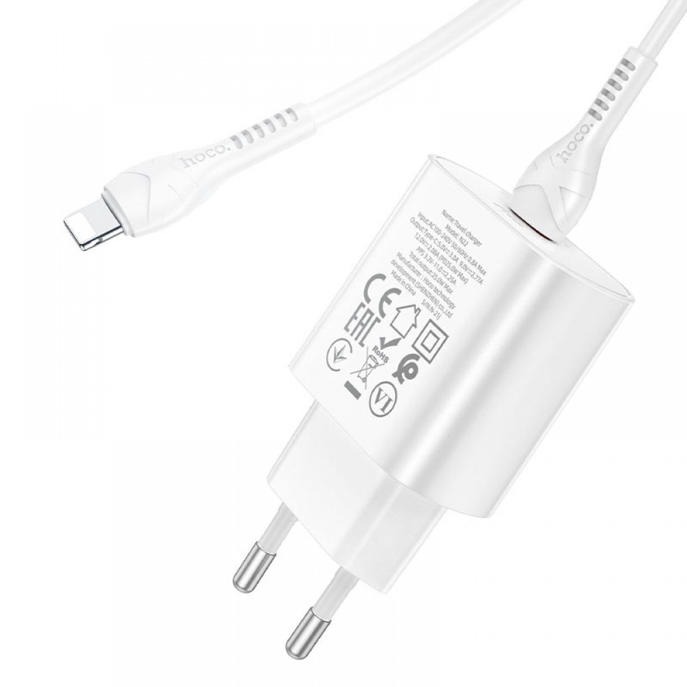 СЗУ Hoco N22 Jetta PD25W (1USB-C) + кабель Type-C to Lightning СЗУ Hoco N22 Jetta PD25W (1USB-C) + кабель Type-C to Lightning