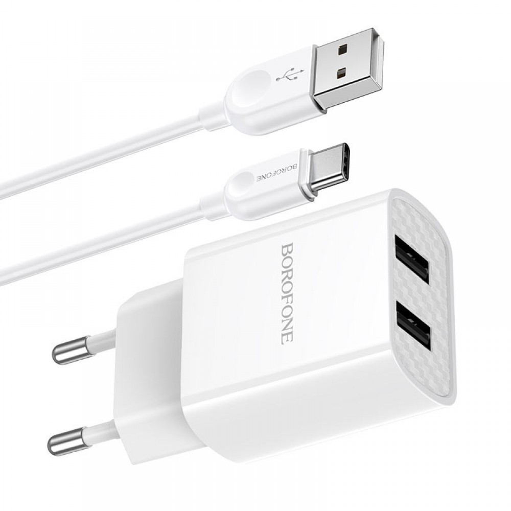 МЗП Borofone BA53A Powerway (2USB/2.1A) + Type-C