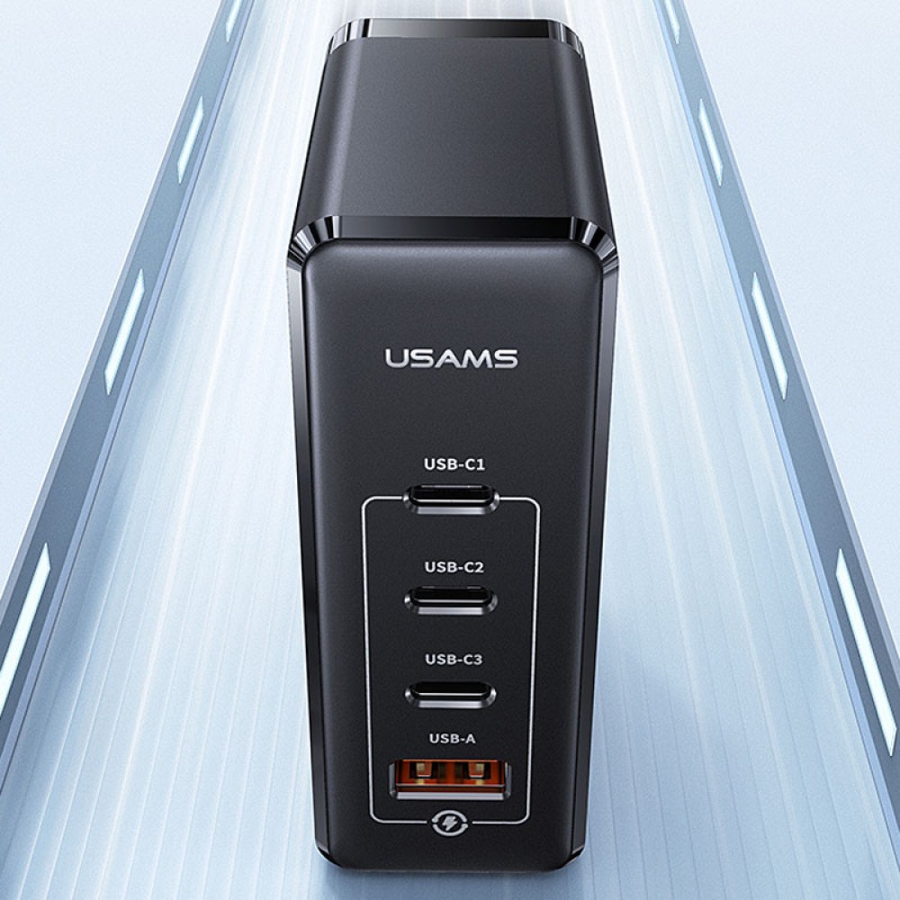 СЗУ Usams US-CC163 T50 100W 4 Ports ACCC GaN Fast Charger