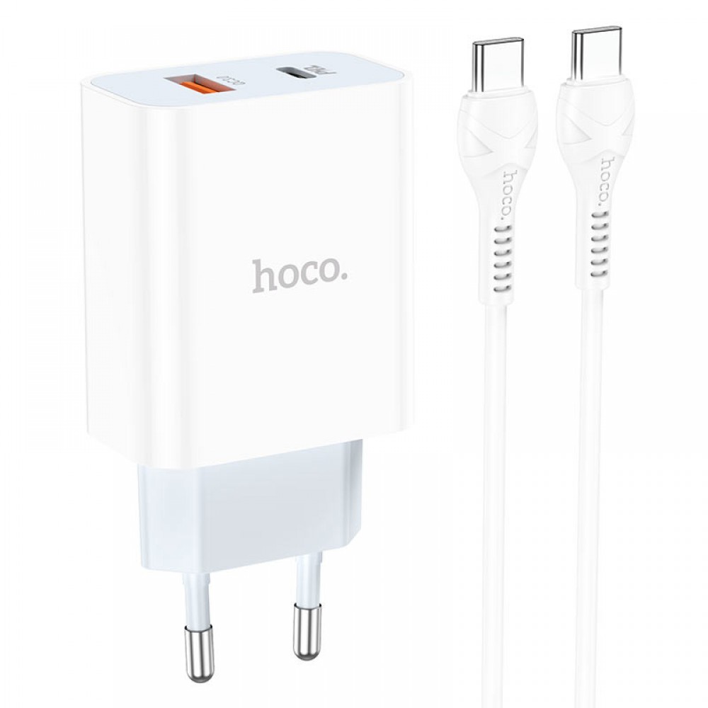 МЗП HOCO C97A PD20W+QC3.0 (1USB/1Type-C/3A) + Type-C to Type-C