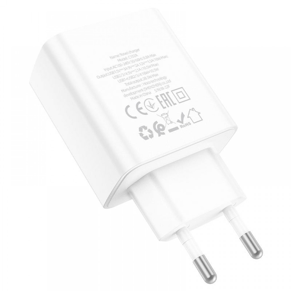 СЗУ Hoco C102A Fuerza QC3.0 (4USB-A)