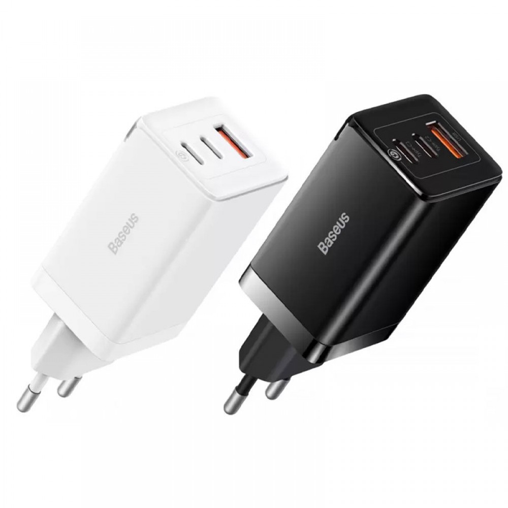 СЗУ Baseus GaN5 Pro 65W 2Type-C+USB 100W EU (CCGP12020)